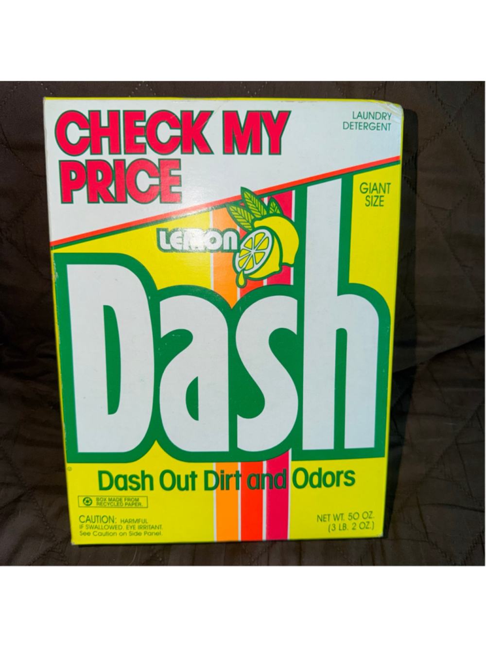 Vintage NOS 1989 Procter & Gamble Lemon Dash Laundry Detergent Full Box Prop